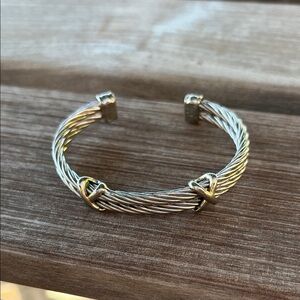Silver and Gold colored Cuff Bracelet